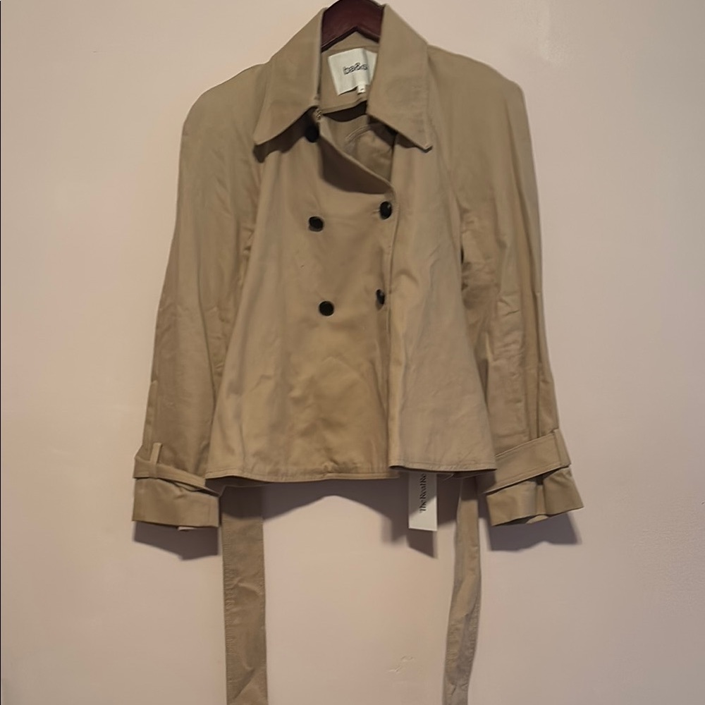 ba&sh Beige Cropped Trench Coat